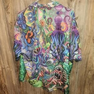 HOO Shop Button Shirt Size 2XL "Sea Monsters of Rock" Rally Party  Dart Jersey